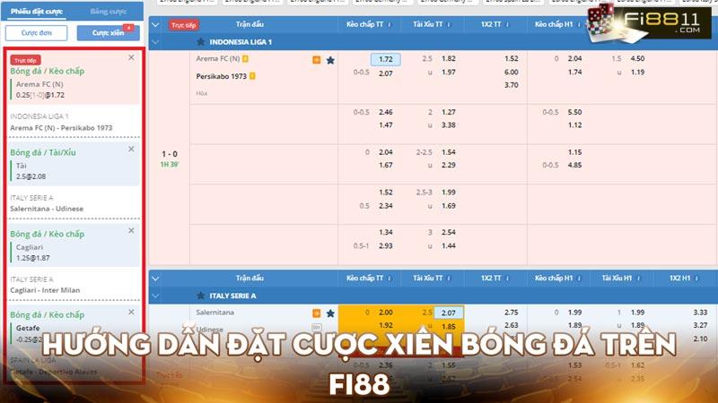 Cách chơi cược xiên trong Fi88 dành cho anh em đang thua đậm Hướng dẫn đặt cược xiên bóng đá trên Fi88