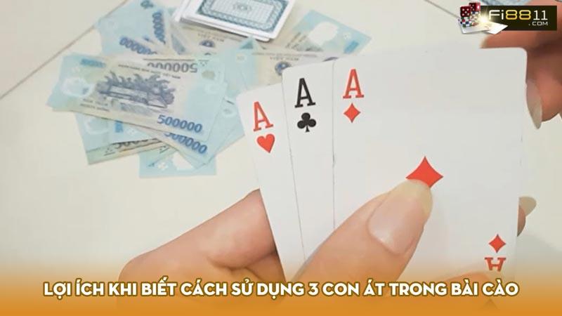 Ý nghĩa của 3 con át trong bài cào và cách chơi khi có 3 át Lợi ích khi biết cách sử dụng 3 con át trong bài cào
